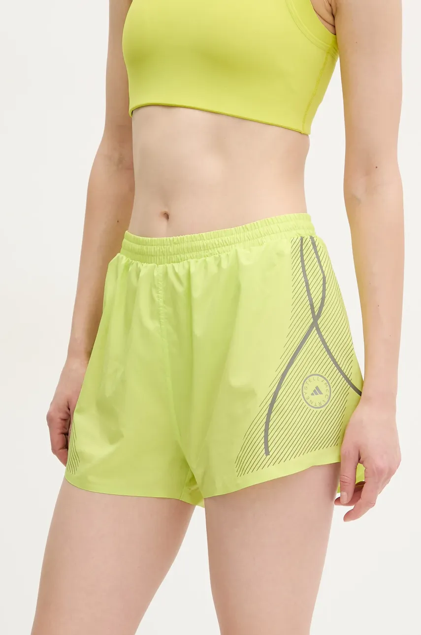 Σορτς adidas by Stella McCartney χρώμα: πράσινο, JI8054