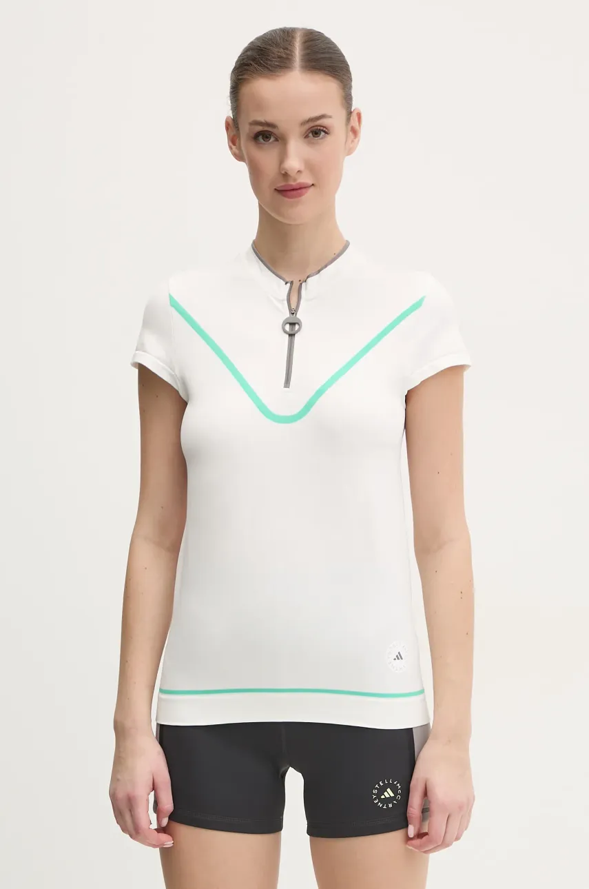 Μπλουζάκι προπόνησης adidas by Stella McCartney TrueNature χρώμα: άσπρο, JI5228