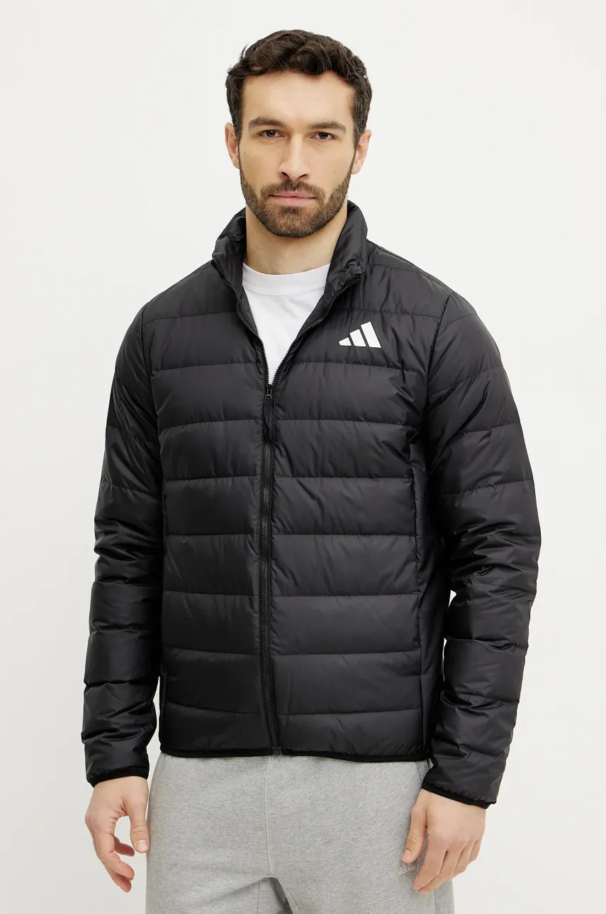 Μπουφάν με επένδυση από πούπουλα adidas Essential χρώμα: μαύρο, JD1046
