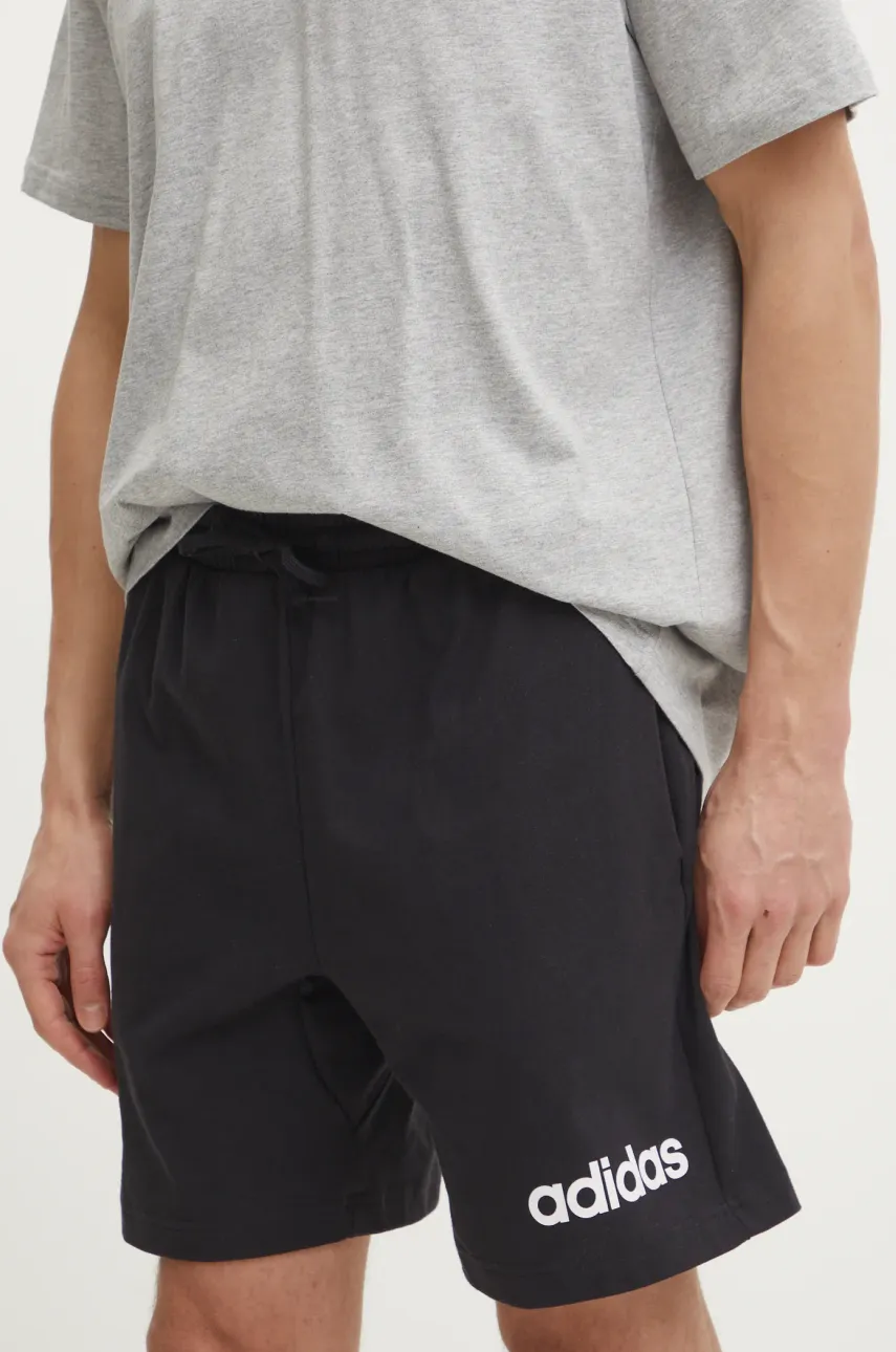 Σορτς adidas Essentials Linear χρώμα: μαύρο, JE9012