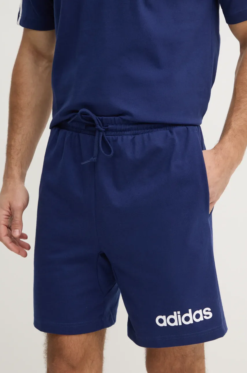 Σορτς adidas Essentials Linear χρώμα: ναυτικό μπλε, JE9013