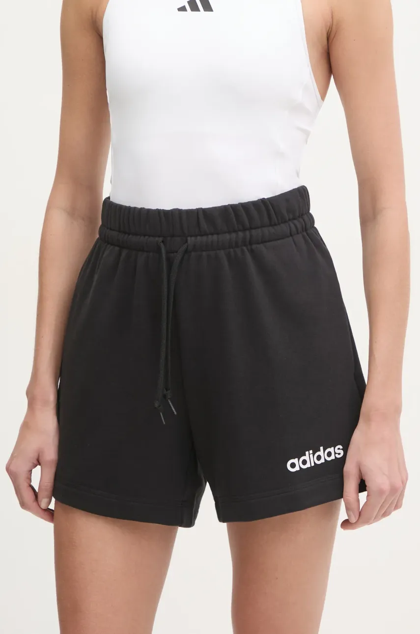 Σορτς adidas Essentials Linear χρώμα: μαύρο, JG8639