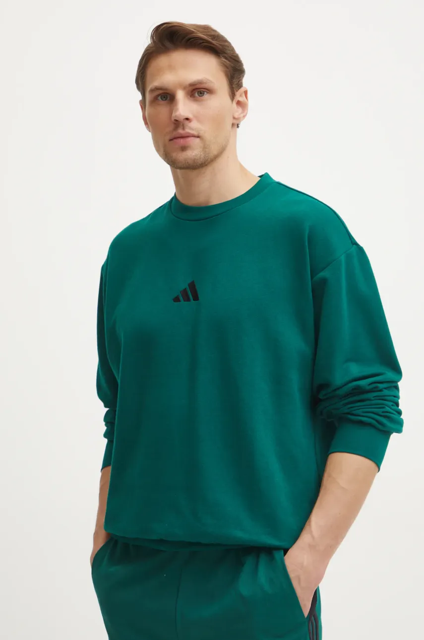 Μπλούζα adidas Feelcozy χρώμα: πράσινο, JE3788