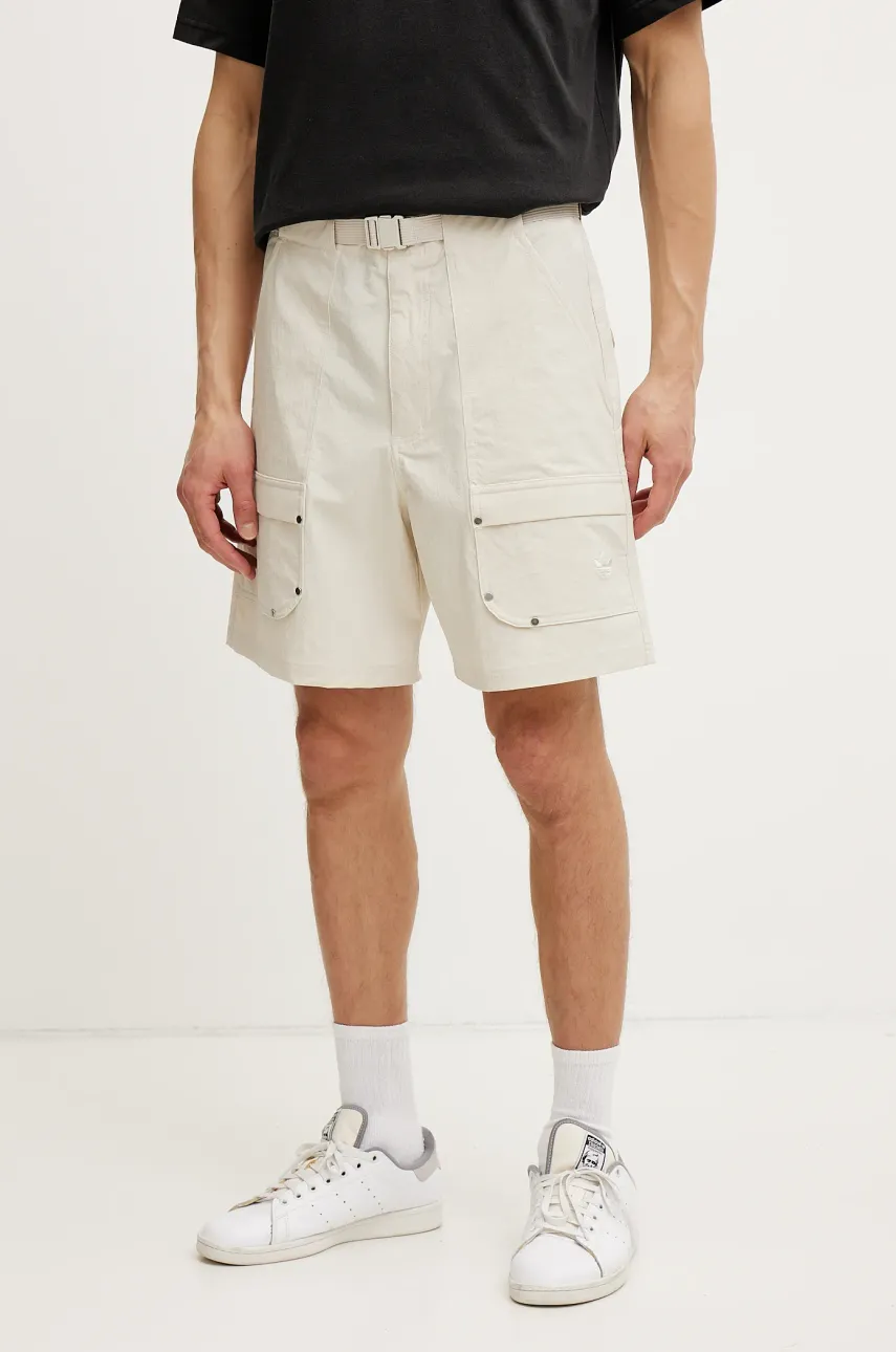 Σορτς adidas Originals Essential χρώμα: μπεζ, JD5883