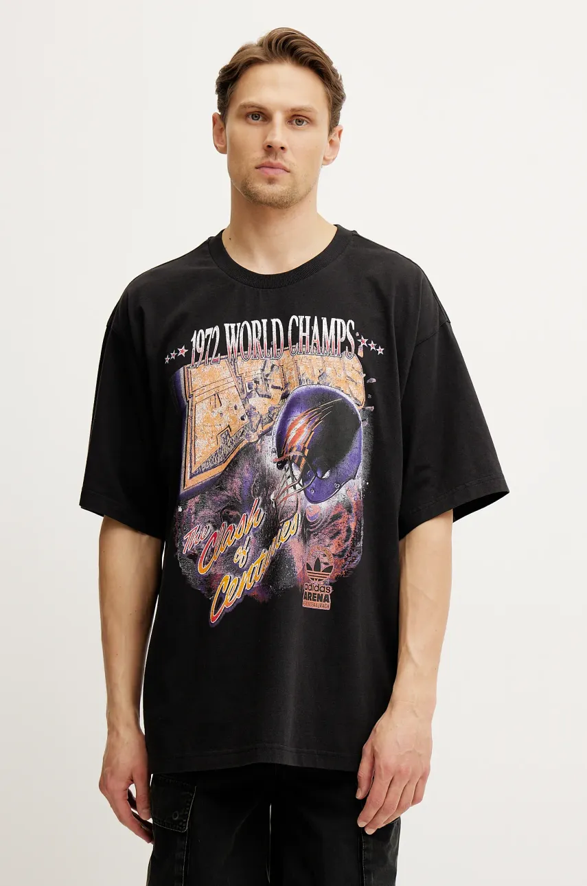 Βαμβακερό μπλουζάκι adidas Originals GRAPHIC SS TEE ανδρικό, χρώμα: μαύρο, JY6297