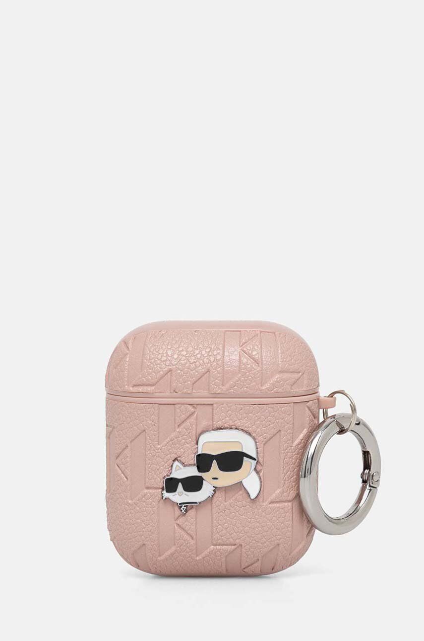 Θήκη για airpod Karl Lagerfeld AirPods 1/2 cover χρώμα: ροζ, KLA2PGKCPP