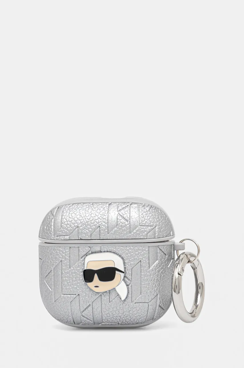Θήκη για airpod Karl Lagerfeld AirPods 4 χρώμα: ασημί, KLA4PGKIPS
