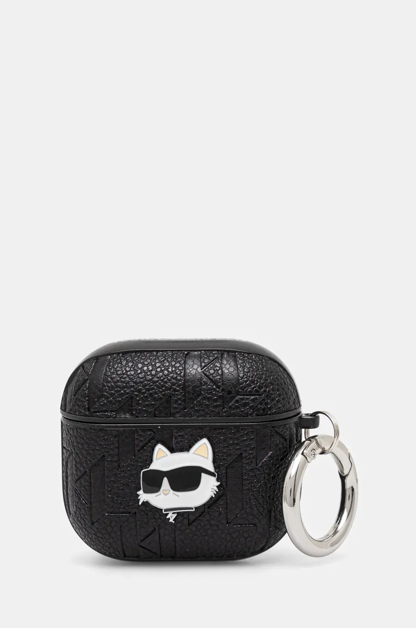 Θήκη για airpods Karl Lagerfeld AirPods 4 χρώμα: μαύρο, KLA4PGCHPK