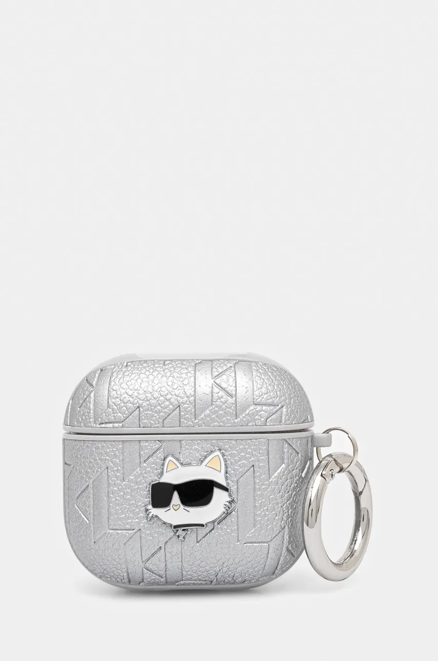 Θήκη για airpods Karl Lagerfeld AirPods 4 χρώμα: ασημί, KLA4PGCHPS