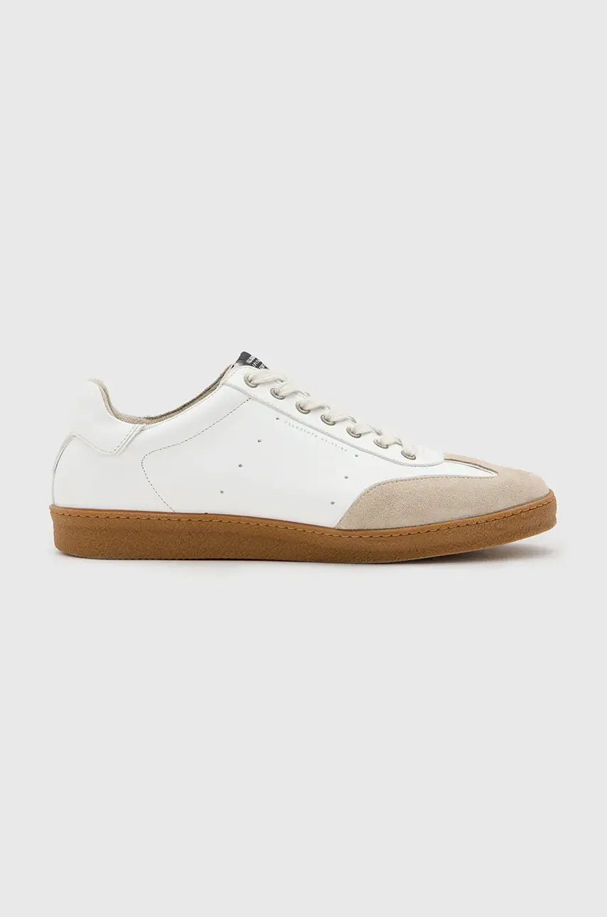 Δερμάτινα αθλητικά παπούτσια AllSaints Leo Low Top χρώμα: άσπρο, M008FC