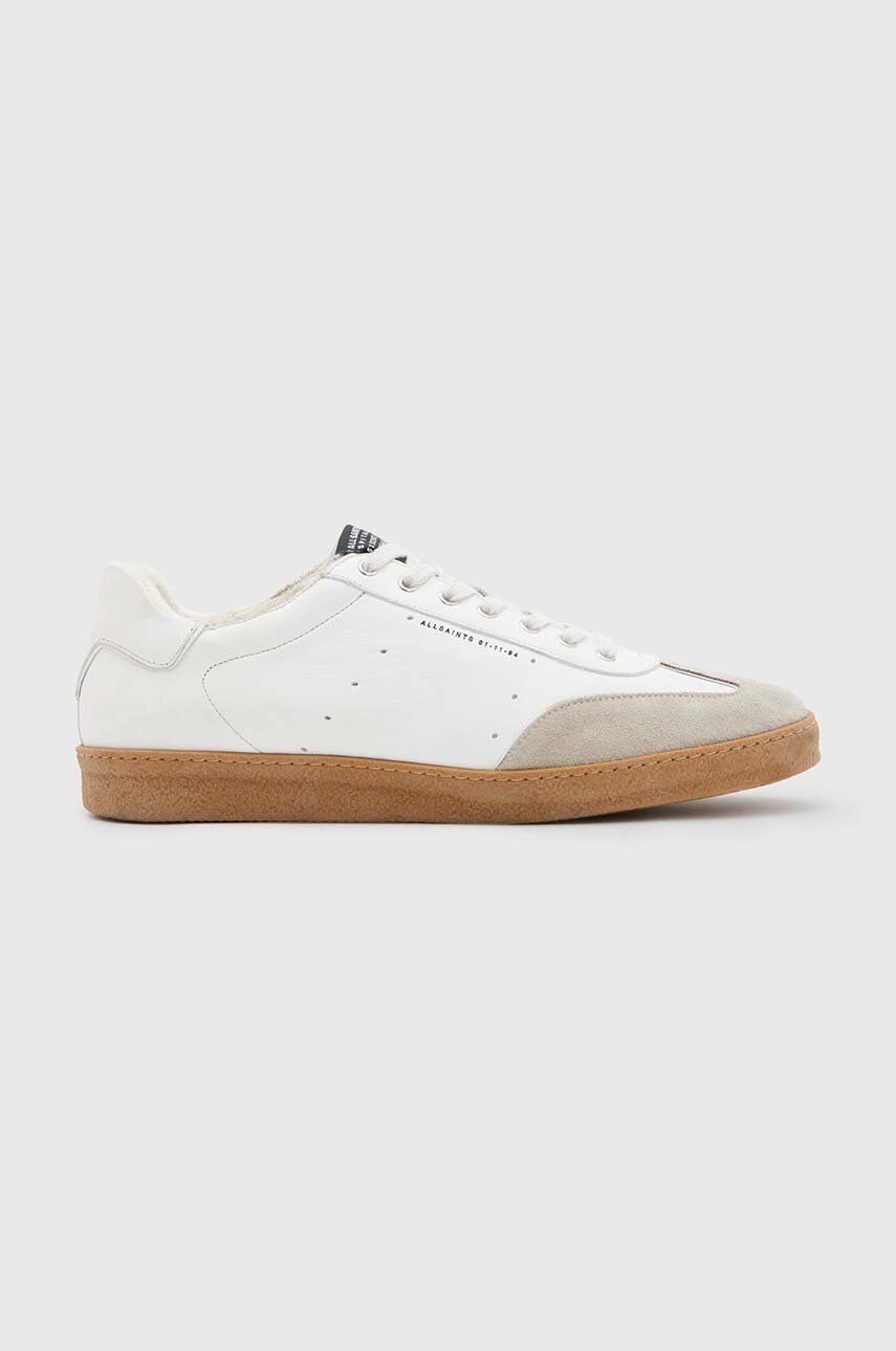 Δερμάτινα αθλητικά παπούτσια AllSaints Leo Low Top χρώμα: μπεζ, MF718X