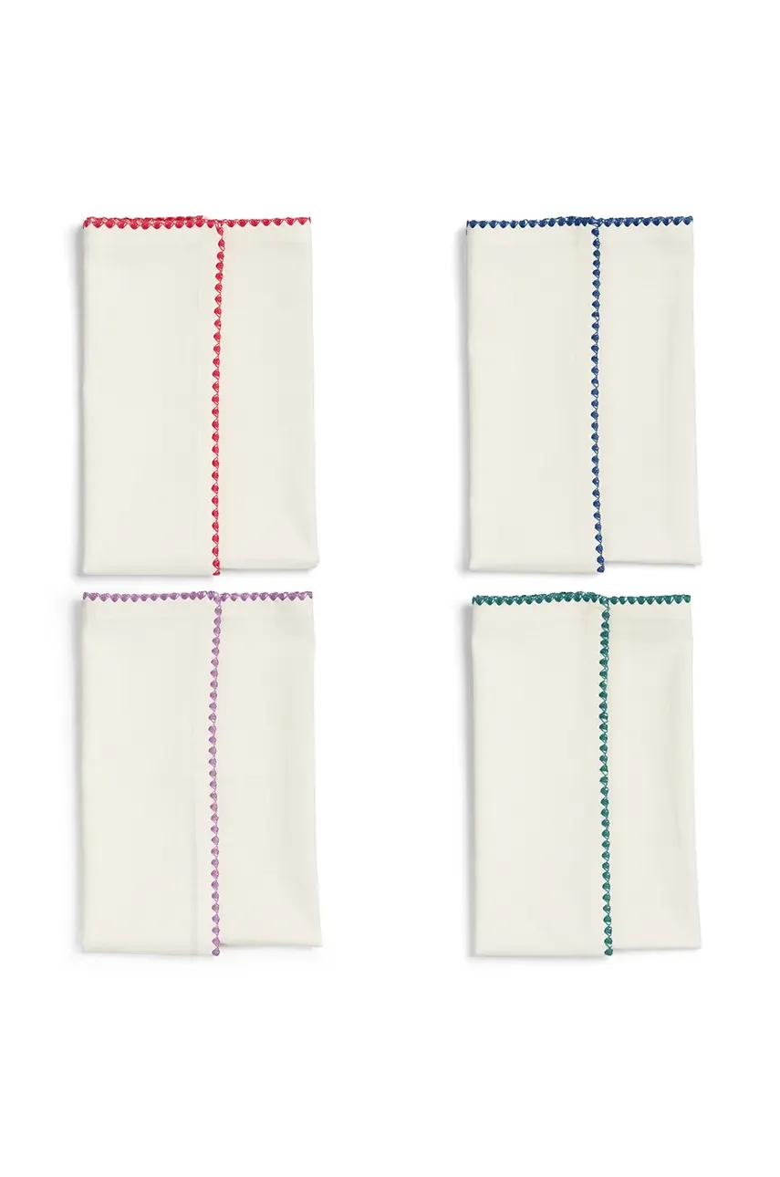 Σετ από βαμβακερές χαρτοπετσέτες &k amsterdam zigzag 4-pack