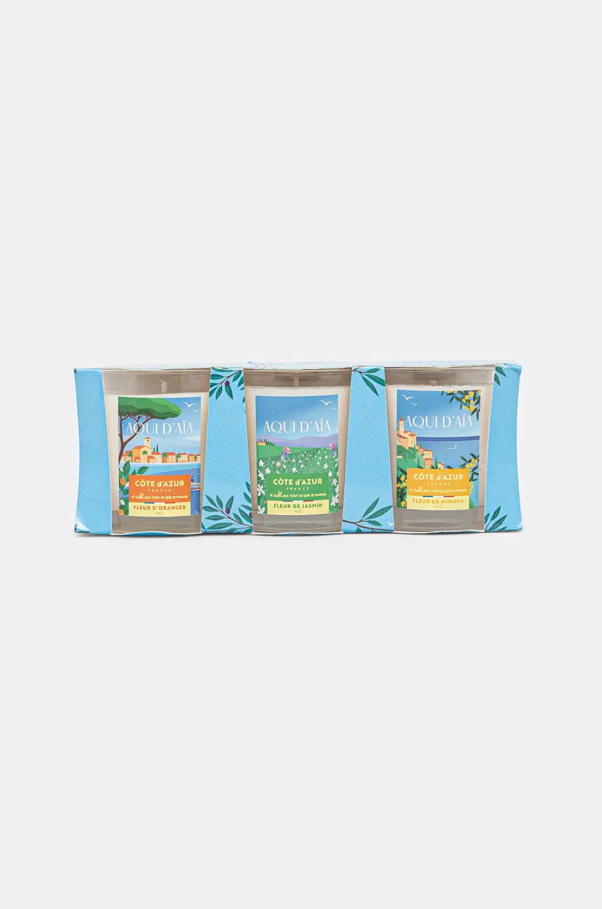 Σετ με αρωματικά κεριά Aqui d'Aia Candles x Côte 3 x 75 g 3-pack χρώμα: πολύχρωμο