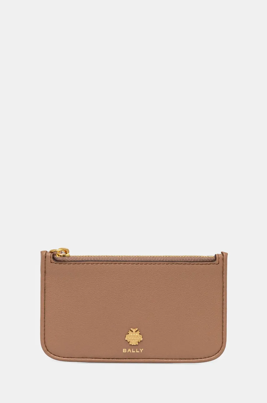 Δερμάτινο πορτοφόλι Bally γυναικείο, χρώμα: καφέ, WLB01C