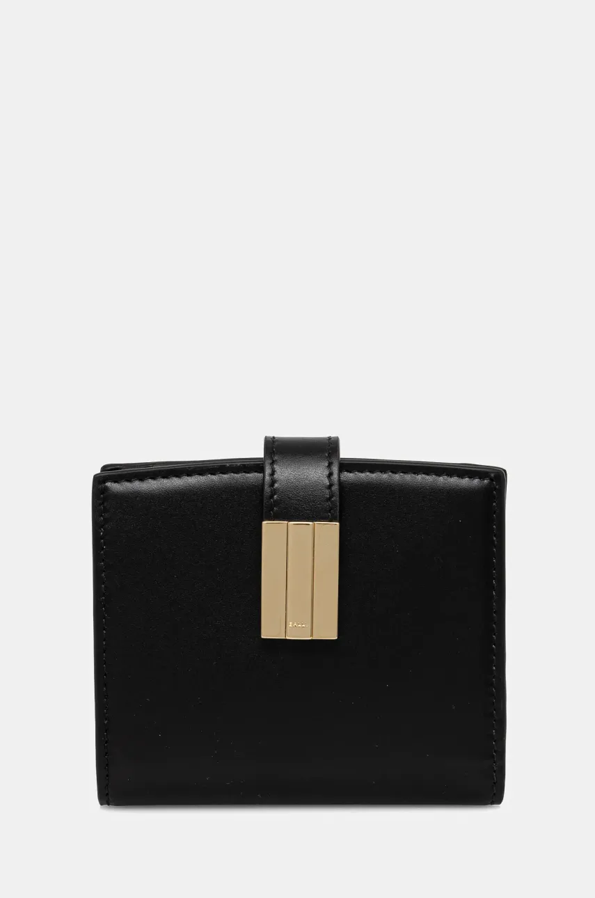 Δερμάτινο πορτοφόλι Bally γυναικείο, χρώμα: μαύρο, WLW01N