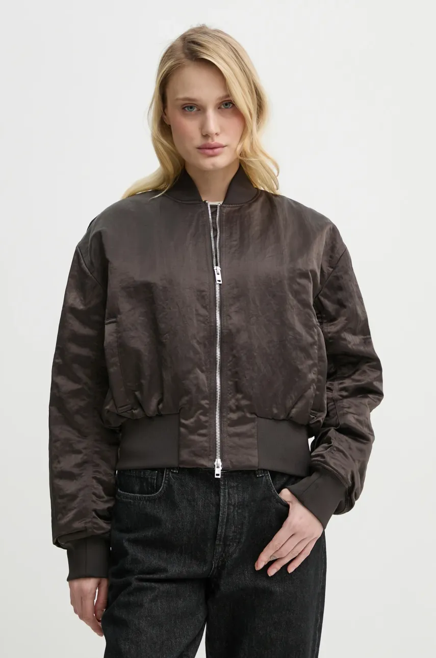 Μπουφάν bomber Filippa K χρώμα: καφέ, 31568
