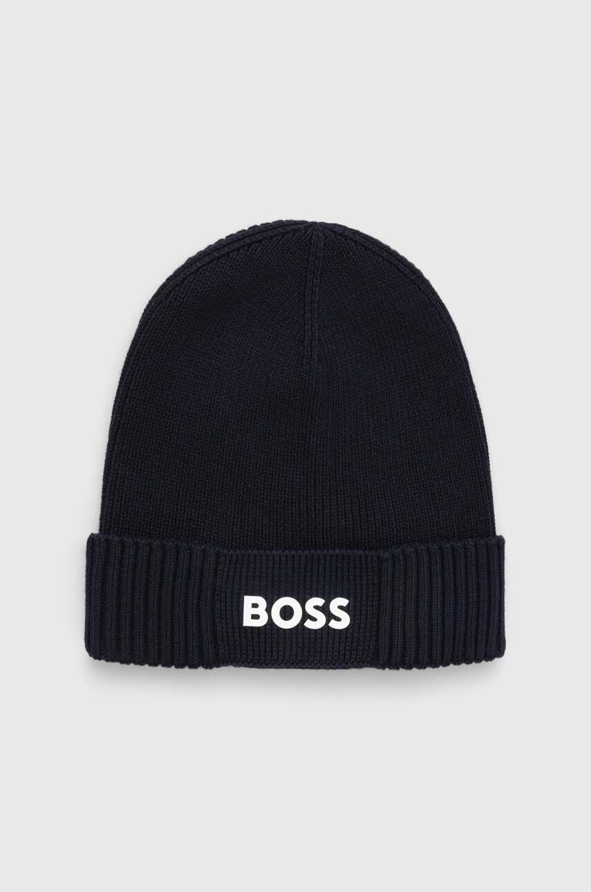 Σκουφί από μείγμα μαλλιού Boss Green BOSS GREEN χρώμα: ναυτικό μπλε