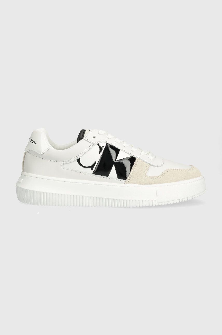 Αθλητικά Calvin Klein Jeans CHUNKY CUPSOLE LOW MIX NBS DC CHUNKY CUPSOLE LOW MIX NBS DC χρώμα: μπεζ YW0YW01415