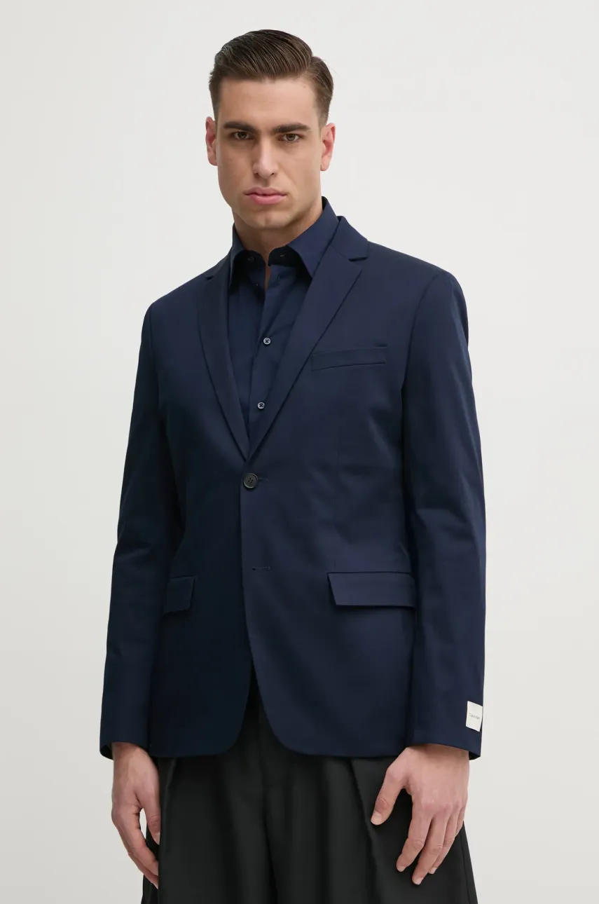 Σακάκι Calvin Klein χρώμα: ναυτικό μπλε, K10K114468