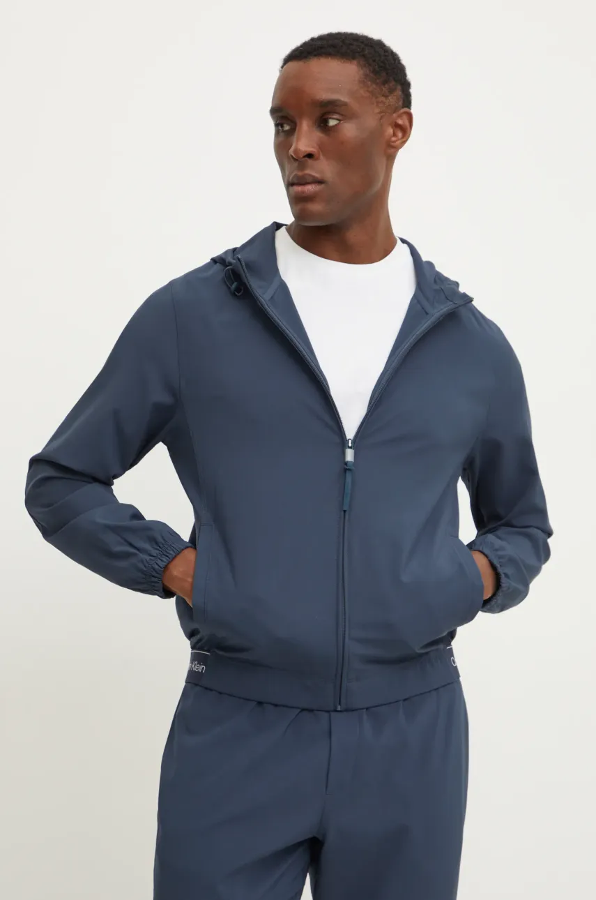 Σακάκι προπόνησης Calvin Klein Performance χρώμα: ναυτικό μπλε, LVGMS5O525