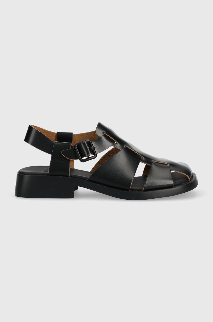 Δερμάτινα σανδάλια Camper Dana χρώμα: μαύρο, K201489.001