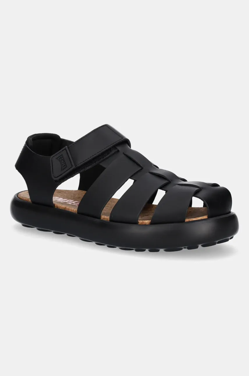 Δερμάτινα σανδάλια Camper Pelotas Flota Sandal χρώμα: μαύρο, K100938-003