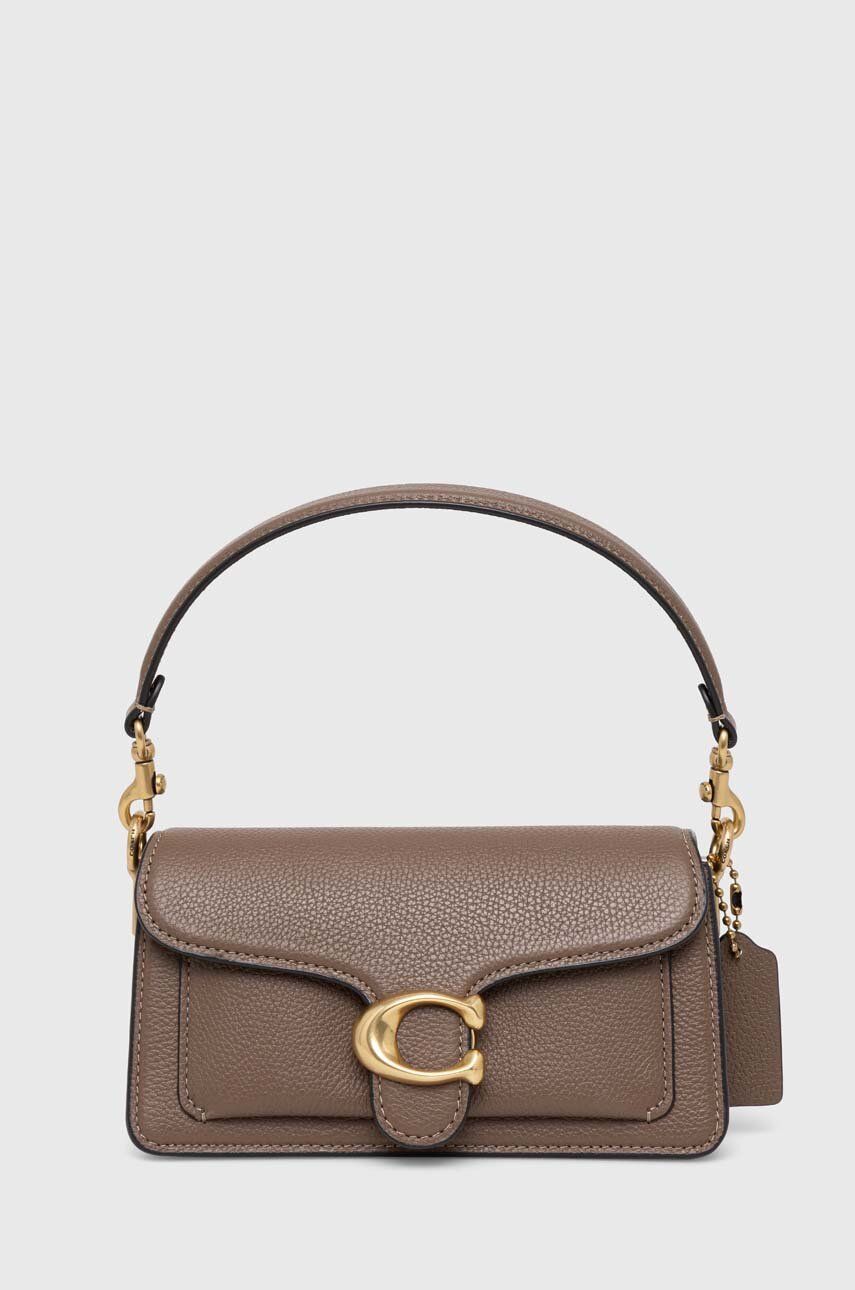 Δερμάτινη τσάντα Coach Tabby Shoulder Bag 20 χρώμα: γκρι