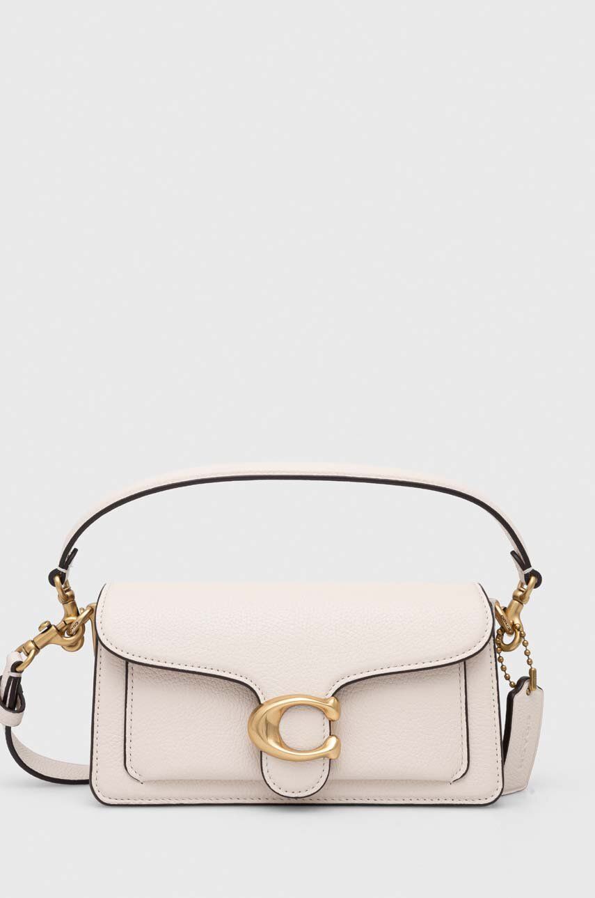 Δερμάτινη τσάντα Coach Tabby Shoulder Bag 20 χρώμα: μπεζ