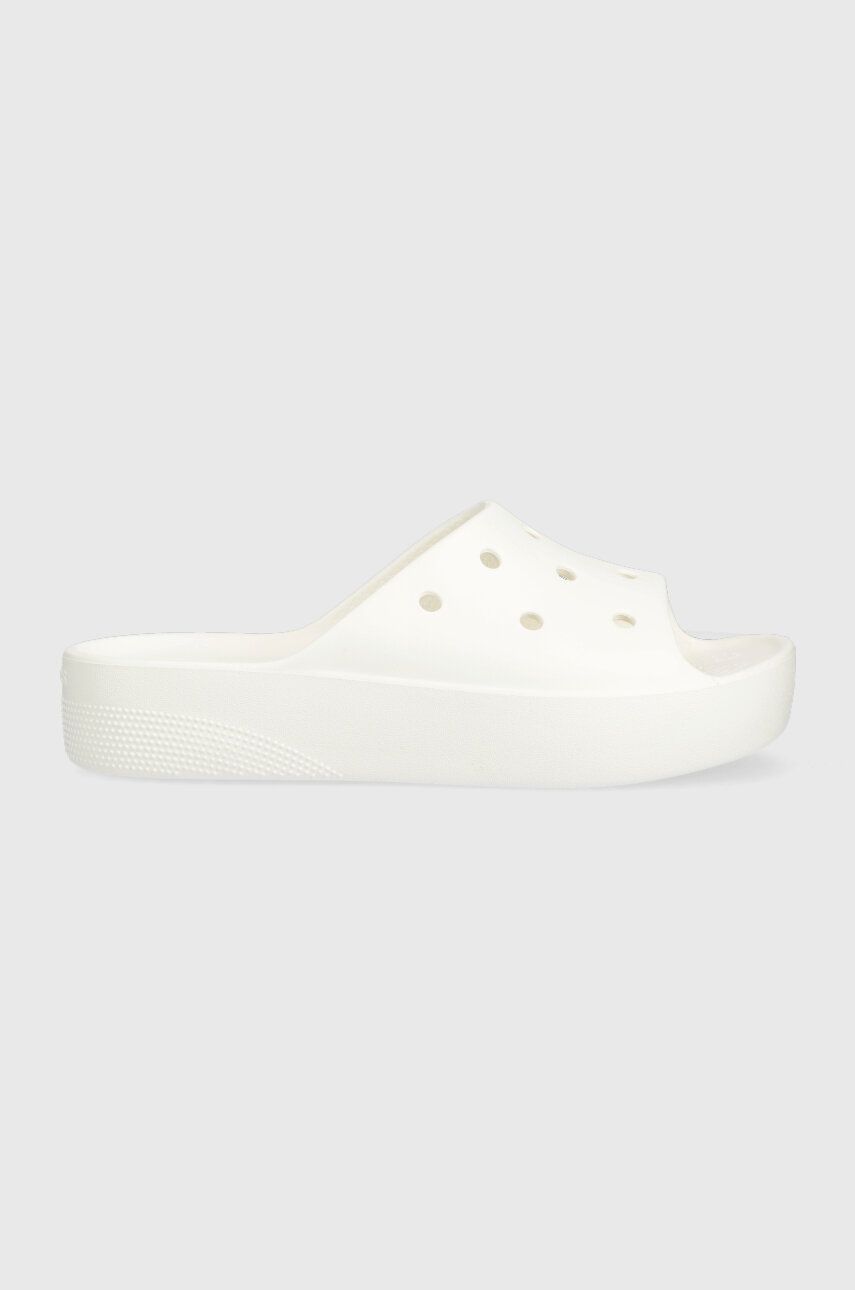 Παντόφλες Crocs Classic Platform Slide Classic Platform Slide χρώμα: άσπρο, 208180 208180