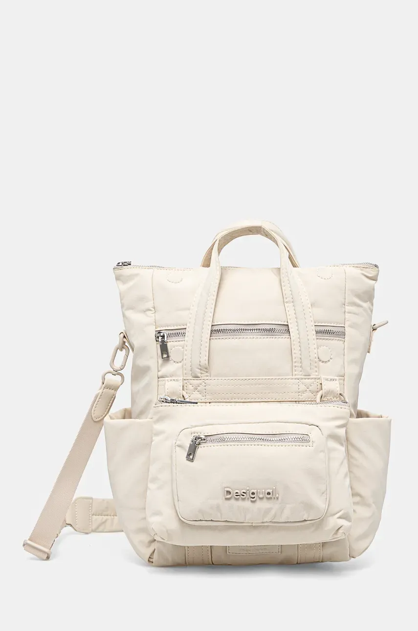 Σακίδιο πλάτης Desigual BASIC MODULAR χρώμα: μπεζ, 24WAXY40