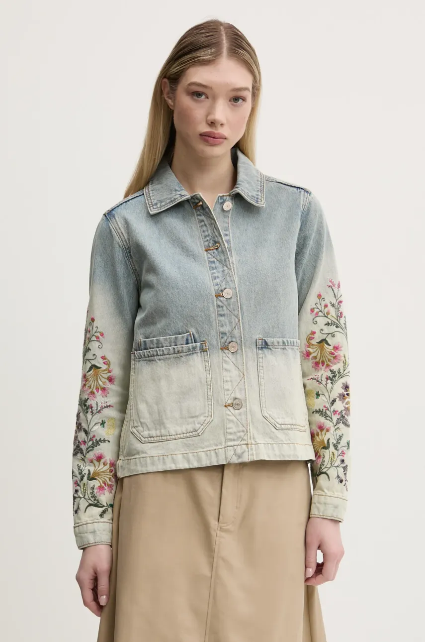 Τζιν μπουφάν Desigual HOUSTON χρώμα: μπλε, 25SWED06