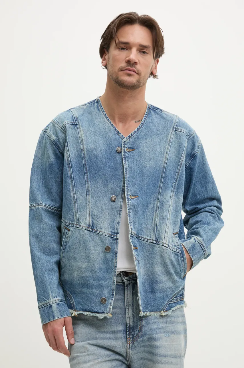 Τζιν μπουφάν Desigual TOULOUSE χρώμα: μπλε, 25SMED03