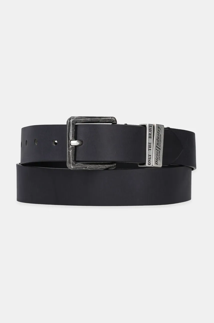 Ζώνη Diesel DIESEL LOGO B-GUARANTEE-A belt χρώμα: μαύρο, X08532.PR227