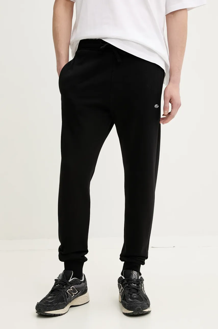 Βαμβακερό παντελόνι Diesel P-TARY-DOVAL-PJ TROUSERS χρώμα: μαύρο, A15374.0BKAF