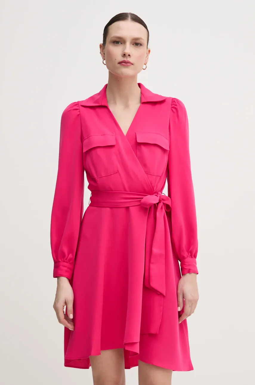Φόρεμα Dkny χρώμα: ροζ, DD3K7484