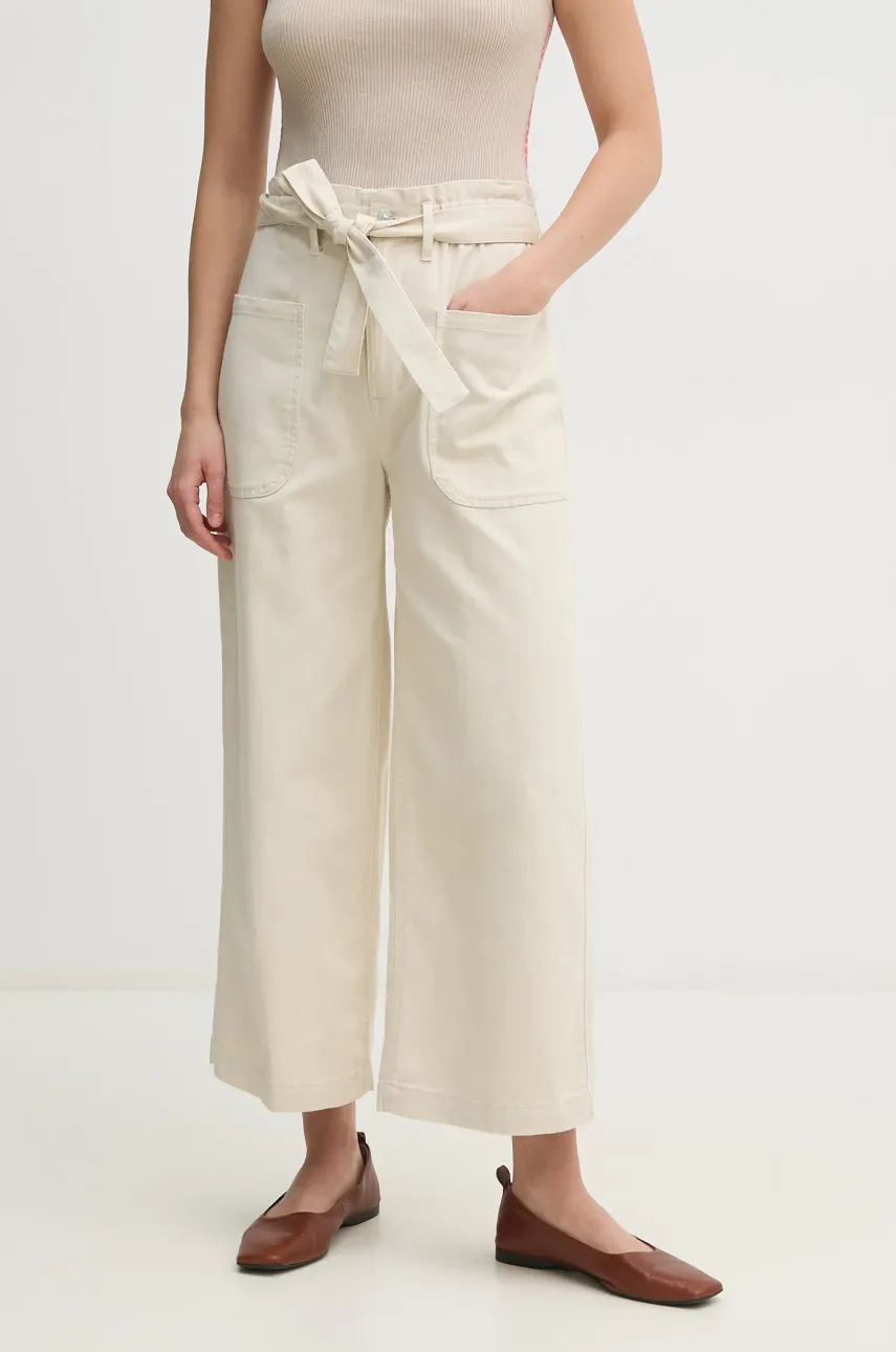 Παντελόνι Dkny χρώμα: μπεζ, DJ5P3032