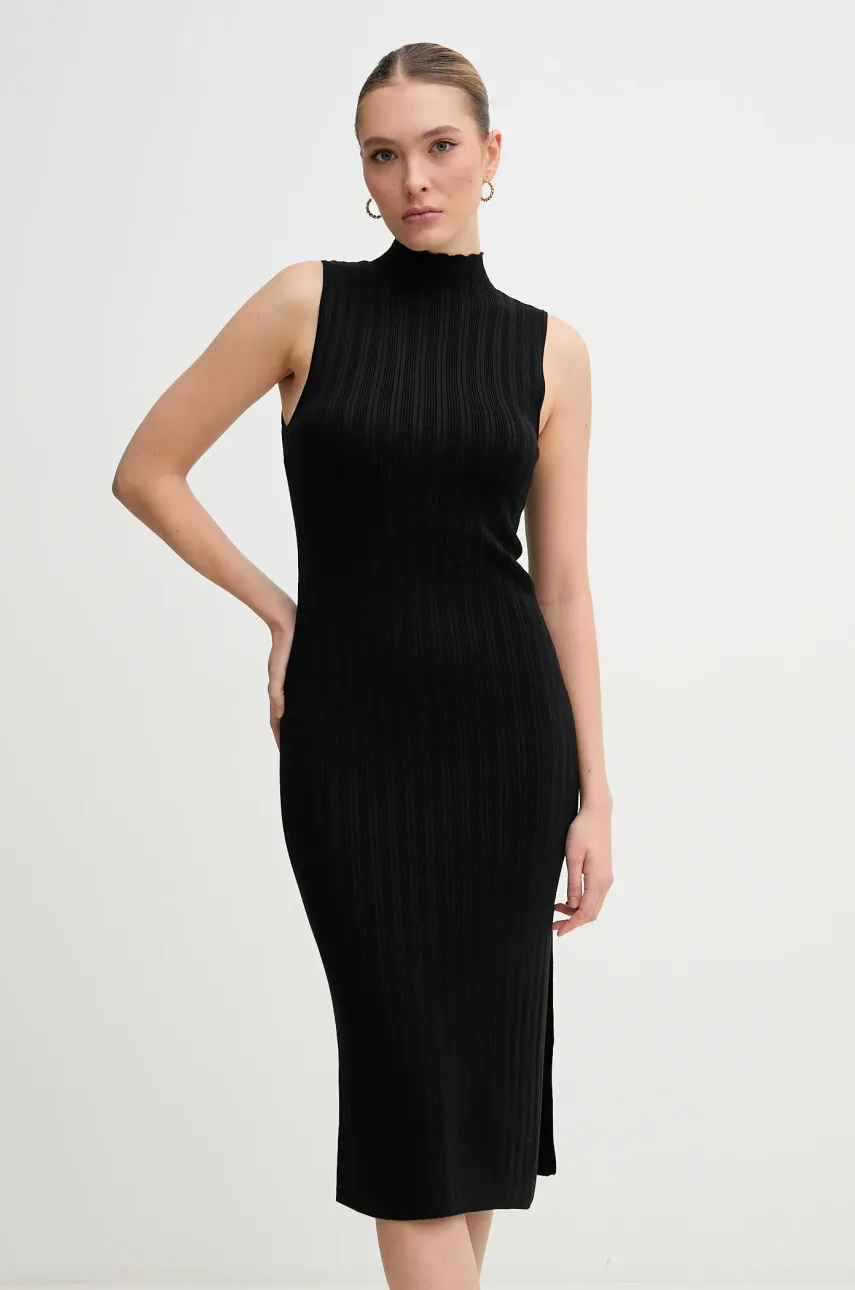 Φόρεμα Dkny χρώμα: μαύρο, DJ5R0626