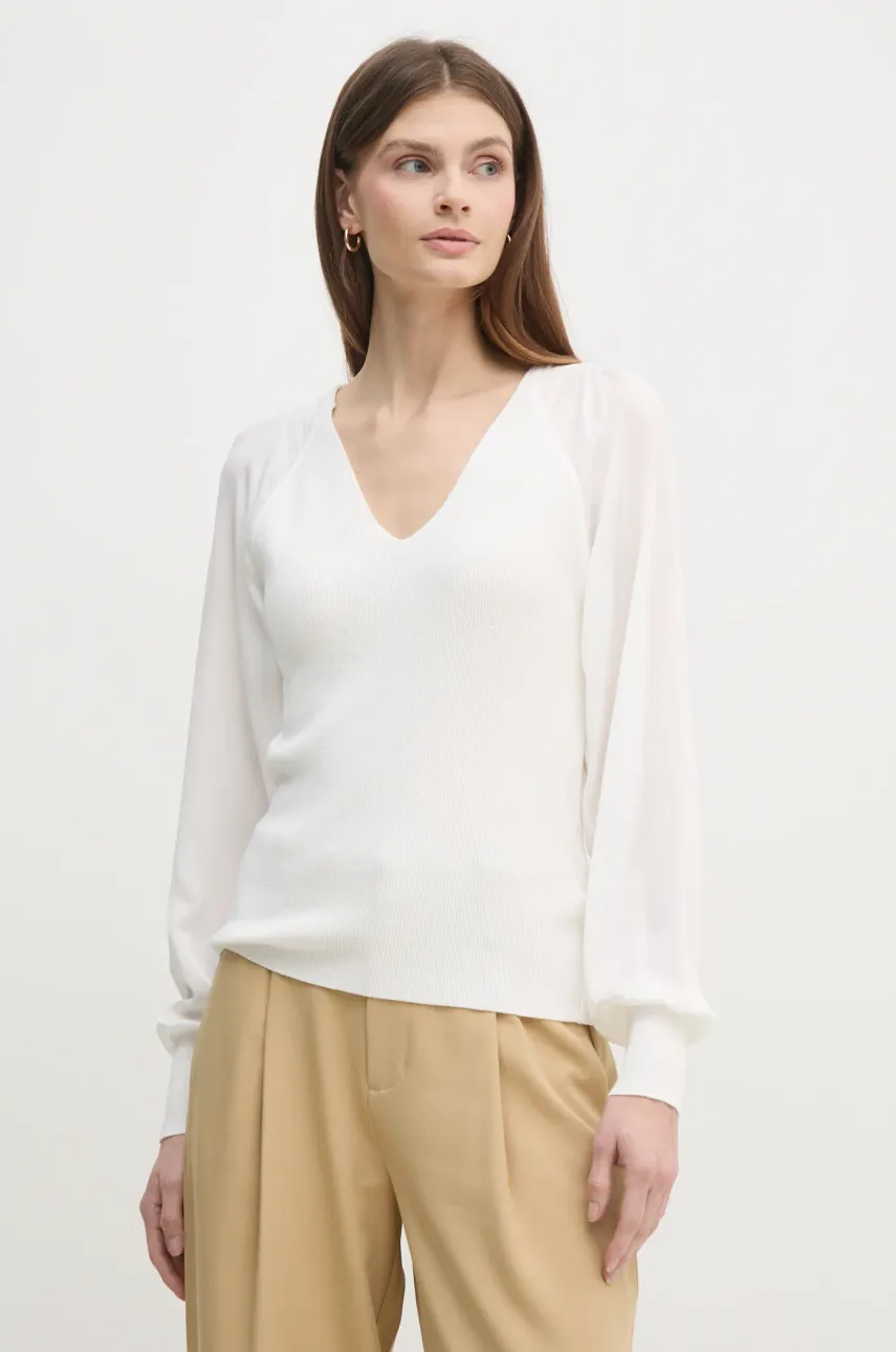 Πουλόβερ Dkny χρώμα: μπεζ, P4KSBT85