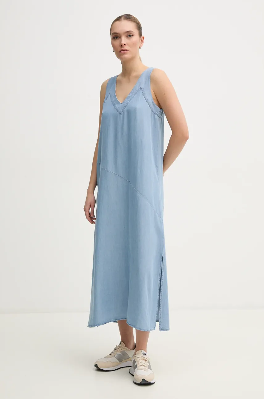 Φόρεμα Dkny χρώμα: μπλε, P51BYAKG