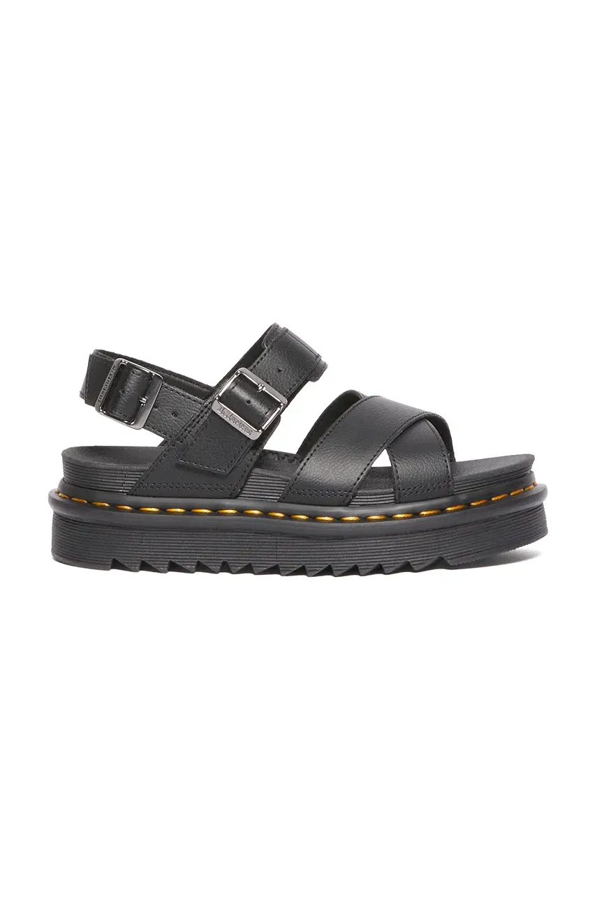 Δερμάτινα σανδάλια Dr. Martens Voss II χρώμα: μαύρο, DM31558001