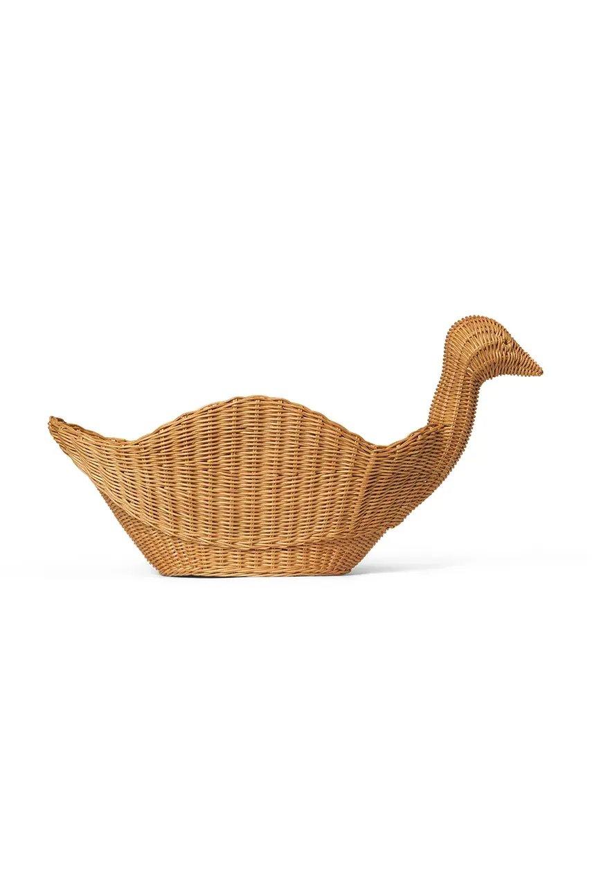 Καλάθι αποθήκευσης ferm LIVING Bird Braided χρώμα: μπεζ