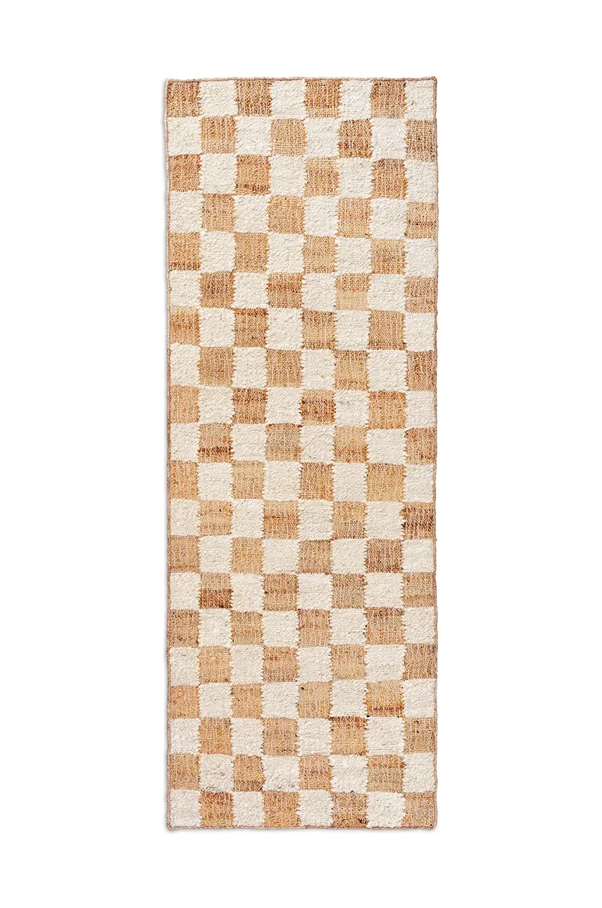 Χαλί από μίγμα μαλλιού ferm LIVING Check χρώμα: πολύχρωμο