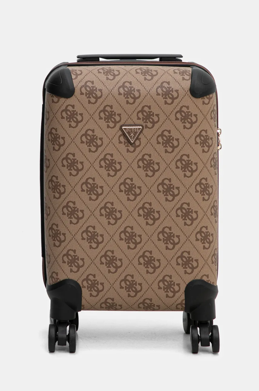 Βαλίτσα Guess BERTA χρώμα: μπεζ, TWOB86 88983