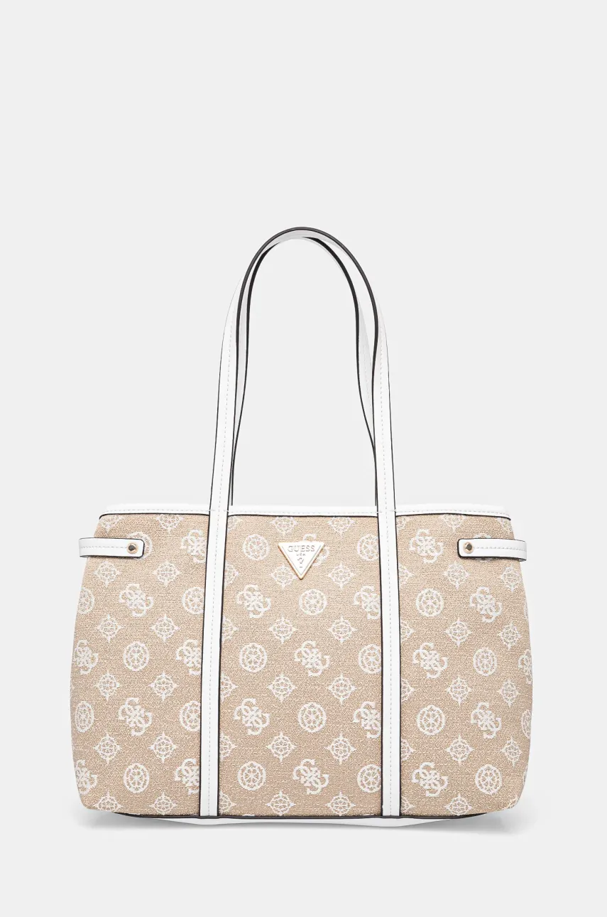 Τσάντα Guess BEYZA χρώμα: μπεζ, HWJG96 27230