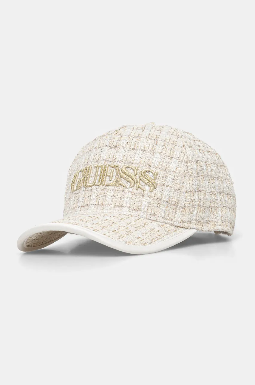 Καπέλο Guess ELSA χρώμα: μπεζ, W5RZ04 WGW82