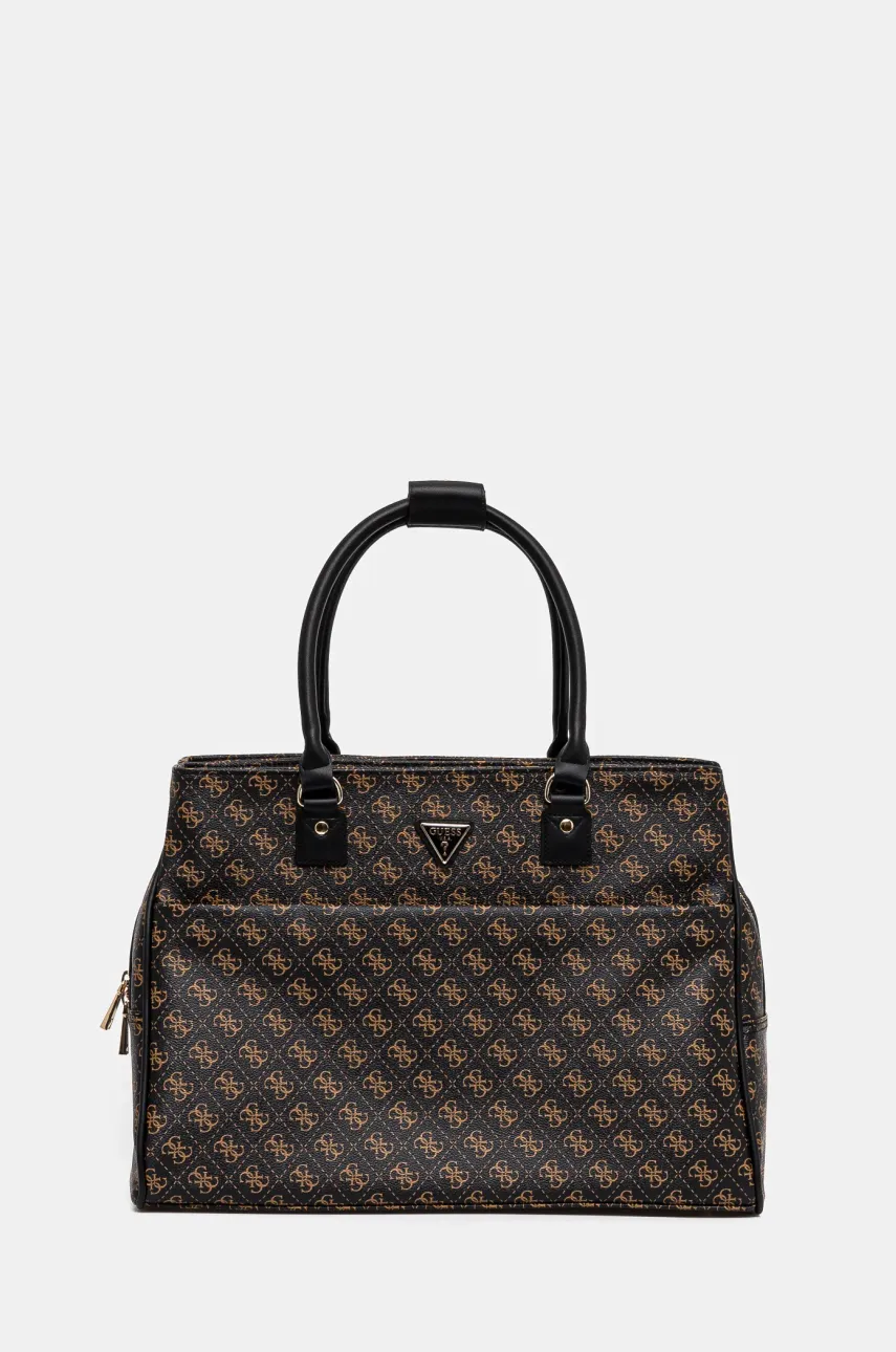 Τσάντα Guess JESCO χρώμα: καφέ, TWHB83 89919