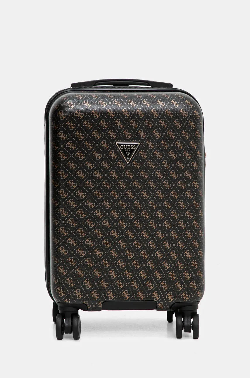 Βαλίτσα Guess JESCO χρώμα: καφέ, TWHB83 89983