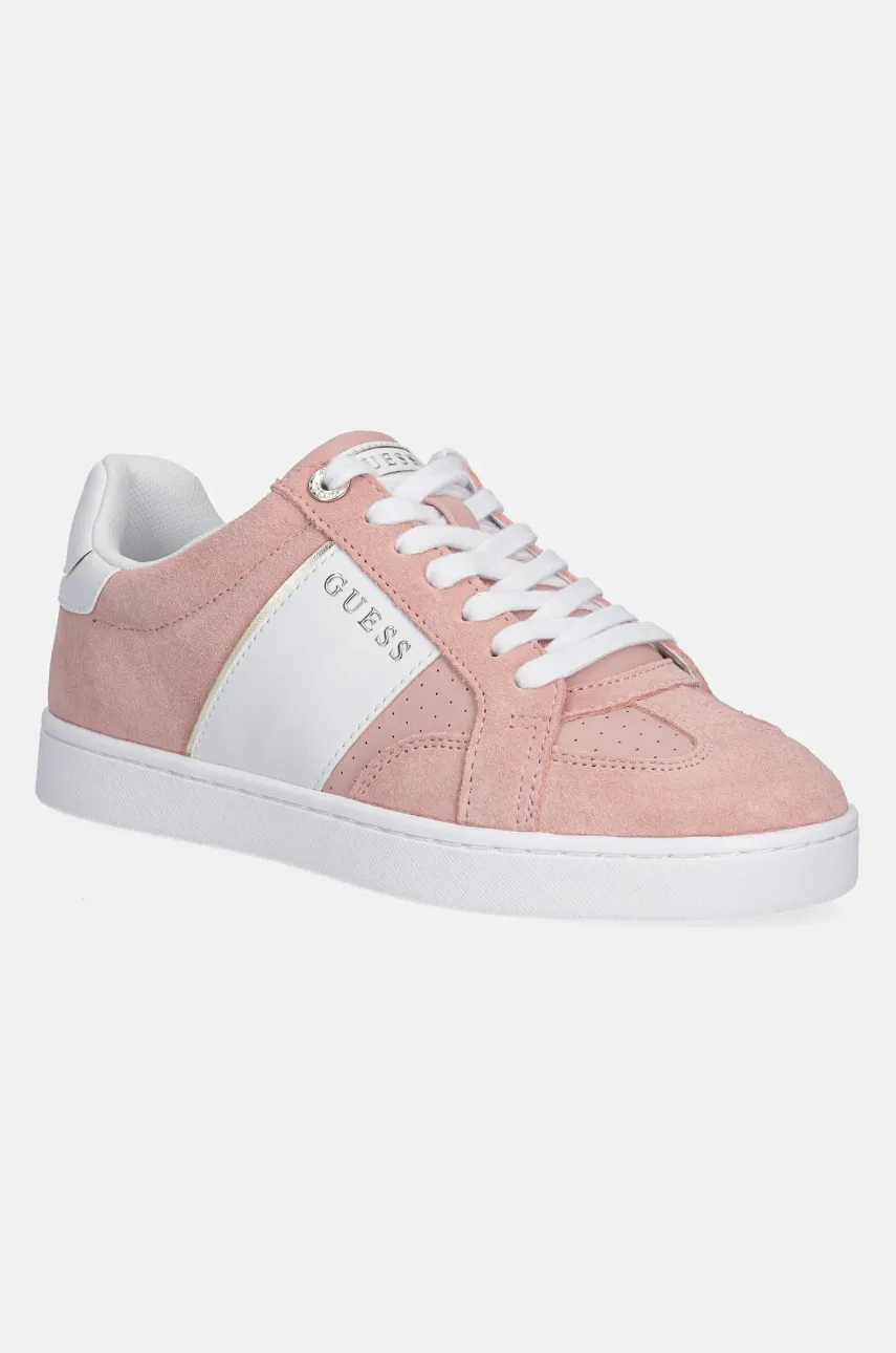 Σουέτ αθλητικά παπούτσια Guess JRONE6 χρώμα: ροζ, FLJRO6 SUE12