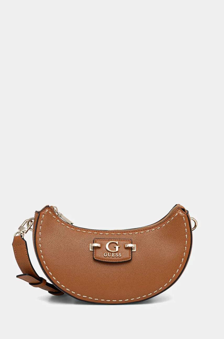 Τσάντα Guess NASTRA χρώμα: καφέ, HWBG96 37170