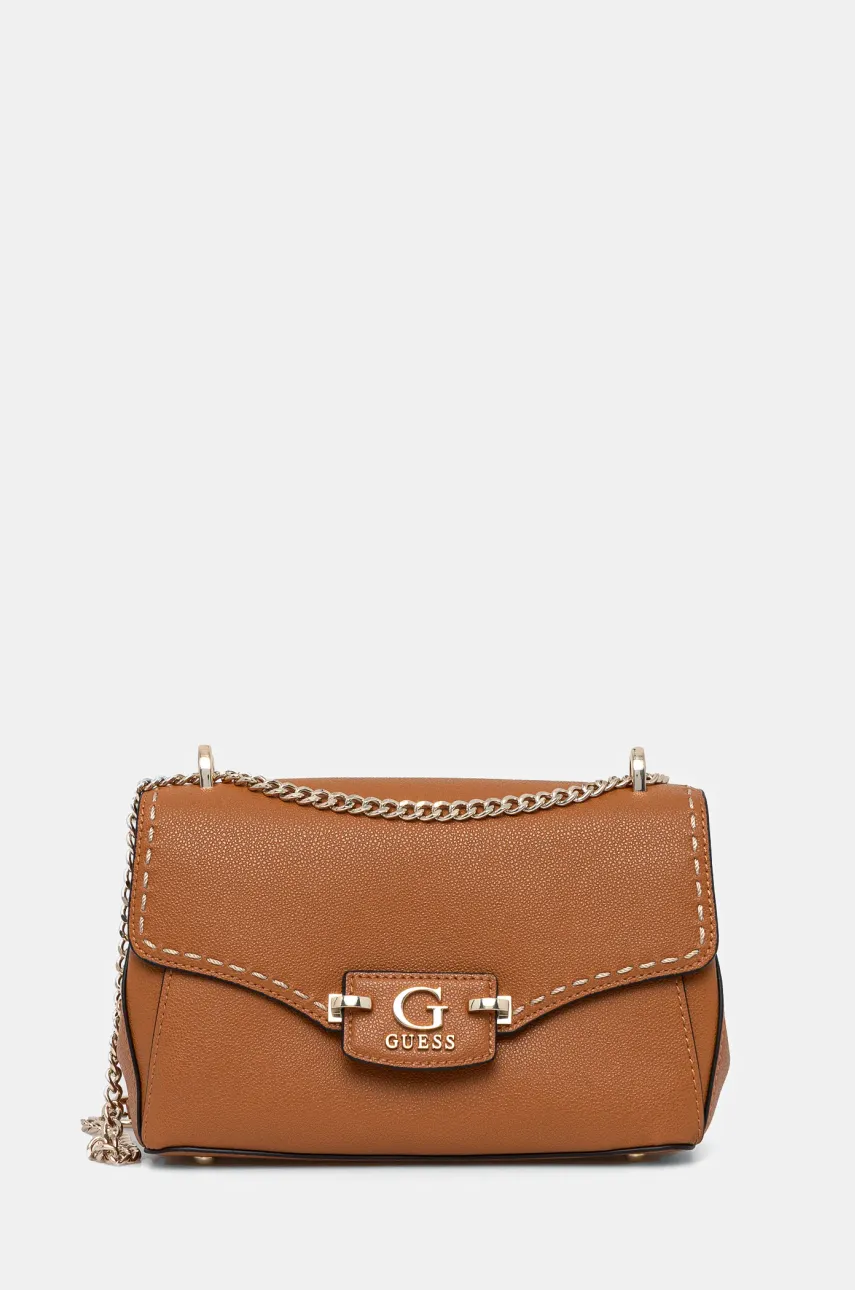 Τσάντα Guess NASTRA χρώμα: καφέ, HWBG96 37210